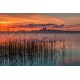 Wschód słońca nad Wigrami - Obraz drukowany na płótnie
