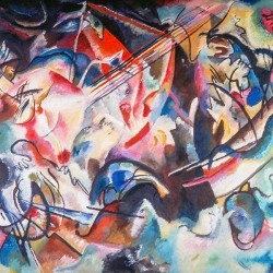 Wassily Kandinsky - reprodukcja obrazu na płótnie, Kompozycja 6.