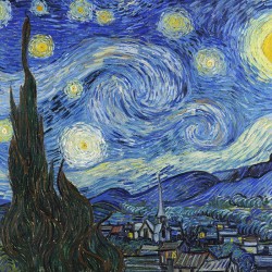 Gwiaździsta noc, Vincent van Gogh - Reprodukcja obrazu na płótnie