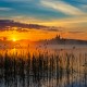 Zachód słońca nad Wigrami - Obraz na płótnie
