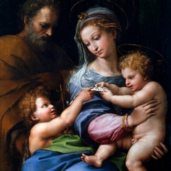Raffaello Santi Madonna della Rosa - Obraz na płótnie, Reprodukcja