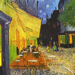 Taras kawiarni w nocy Vincenta van Gogha - Reprodukcja obrazu na płótnie