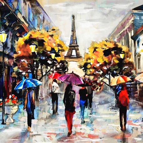 Ulica w Paryżu - Nowoczesny obraz drukowany