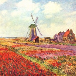 Pole tulipanów w Holandii Claude Monet - Reprodukcja obrazu na płótnie