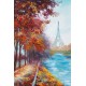 Jesienny Paryż - obraz drukowany na płótnie