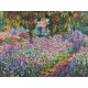 Irysy w ogrodzie Claude Moneta w Giverny - Reprodukcja obrazu na płótnie