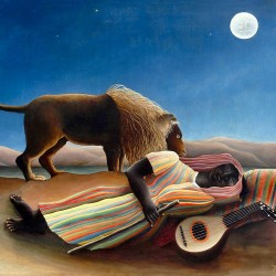 Śpiąca Cyganka Henri Rousseau - Reprodukcja obrazu na płótnie