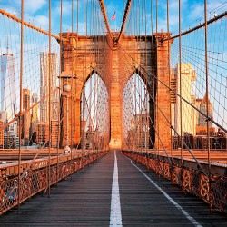 Most Brookliński, Nowy Jork, Manhattan, Obraz na płótnie do salonu