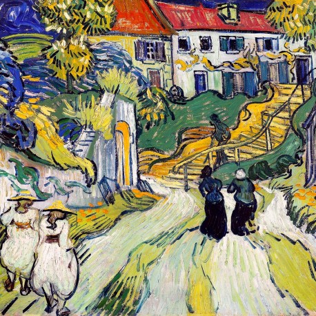 Schody w Auvers Vincenta van Gogha, Obraz na płótnie, Plakat, Reprodukcja
