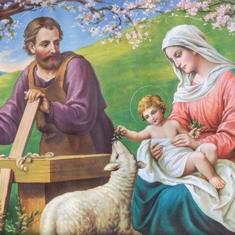 Święta Rodzina, Obraz religijny na płótnie, Plakat, Tryptyk