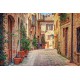 Malownicza uliczka w miasteczku Pienza w Toskanii