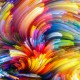 Kolorowa abstrakcja - Nowoczesny obraz na płótnie