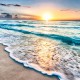 Wschód słońca nad morzem - Nowoczesny obraz na płótnie