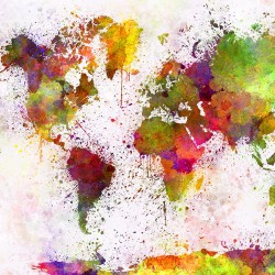 Abstrakcyjna mapa świata - Nowoczesny obraz na ścianę